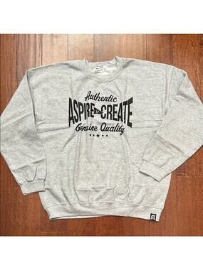 Aspire & Create Gray Crewneck Sweatshirt, Size XL, NWOT